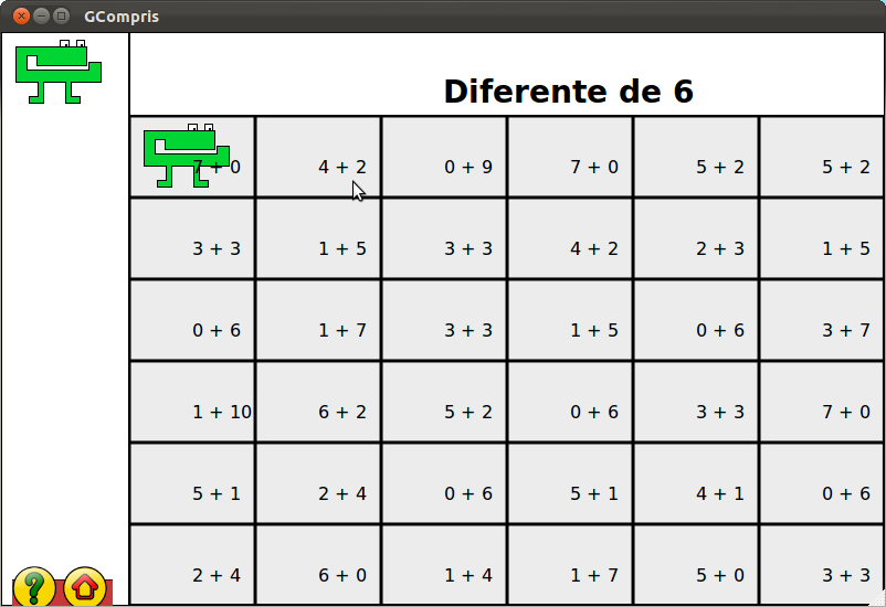 Gcompris Mastigadores de Números Diferentes