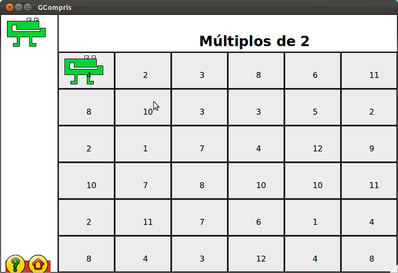 Gcompris Mastigadores de Números Múltiplos