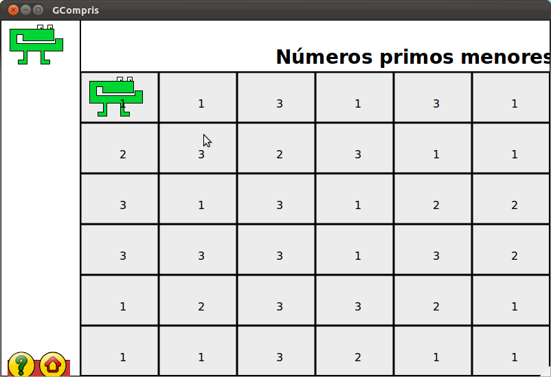 Gcompris Mastigadores de Números Primos